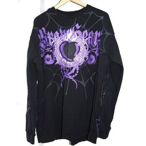 Vintage Blac Label t-shirt Men's 3XL long sleeve embroidered AOP grunge‎ Soldier
